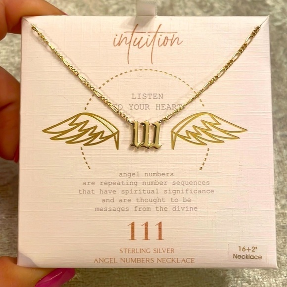 Brand New Sterling Silver Angel Numbers 111 Repeating Spiritual Necklace - Picture 2 of 10